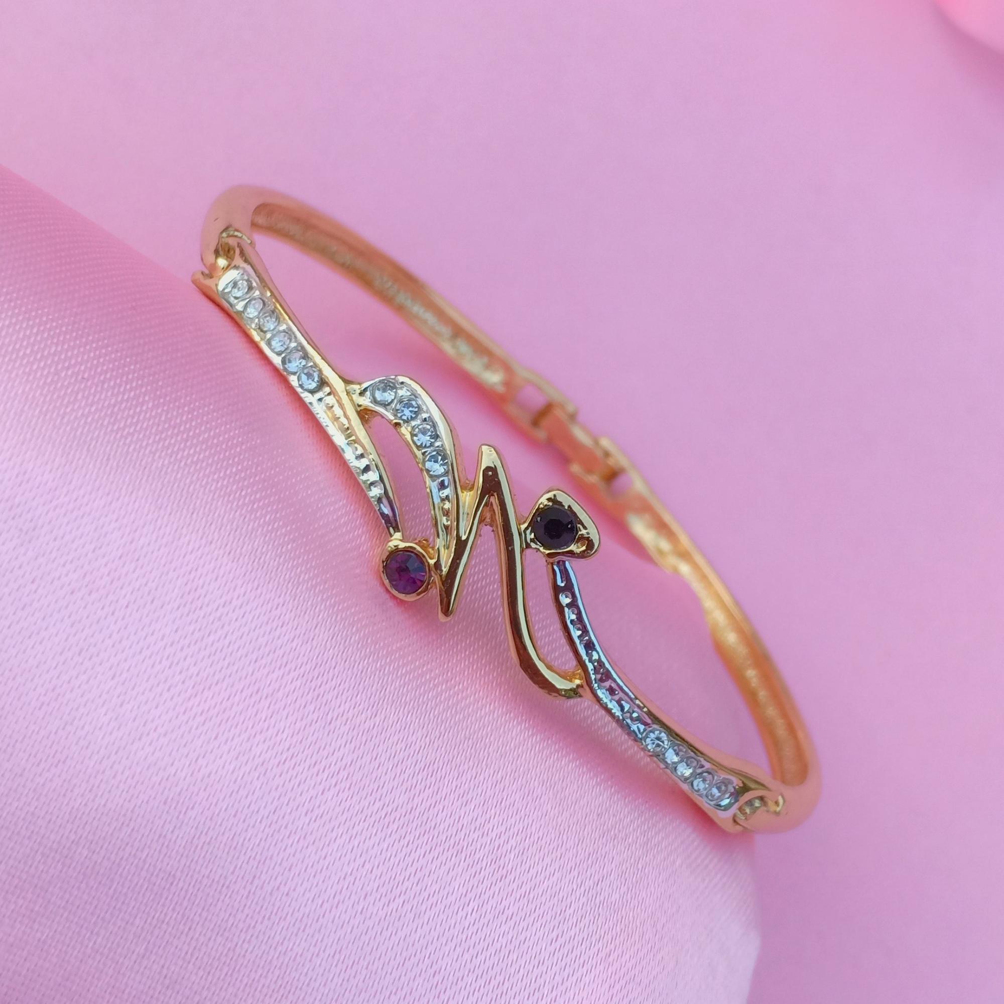 

Женский браслет Estele Artistic line с золотым и родиевым покрытием и австрийскими кристаллами