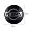 Dla ArR4Dla Nissan Nismo Tiida Teana GTR 350Z 370Z 240SX Juke Note Versa 4 Sztuki 56 MM Naklejki na Środkowe Końcówki Piast Kół Samochodowych Styling