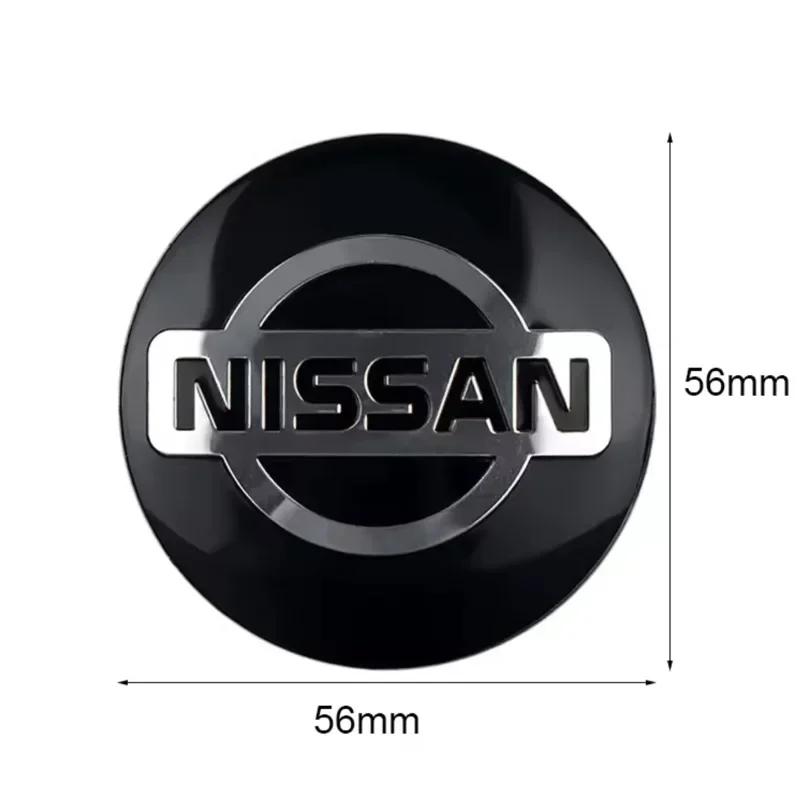 Nissan 4 Stück 56MM Auto Radnaben-Mittelkappen Aufkleber Für Nissan Nismo TiidaT Teana GTR 350Z 370Z 240SX Juke Note Versa