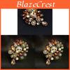 Vintage Flower Brooch Alloy Crystal Acrylic Jewelry For Women And Men