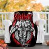 Slipknot Flannel Blanket Soft All-Season Throw, Design for Camping, Car Travel, Hiking Sofa, Bed, Office Perfect Gift for Parties