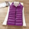 2024 Women's Lightweight Korean Style Padded Down Sleeveless Vest - Short Stand Collar, Plus Size Trendy Outerwear