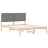 Bed Frame with Padded Headboard Light Grey 140 X 190 Cm