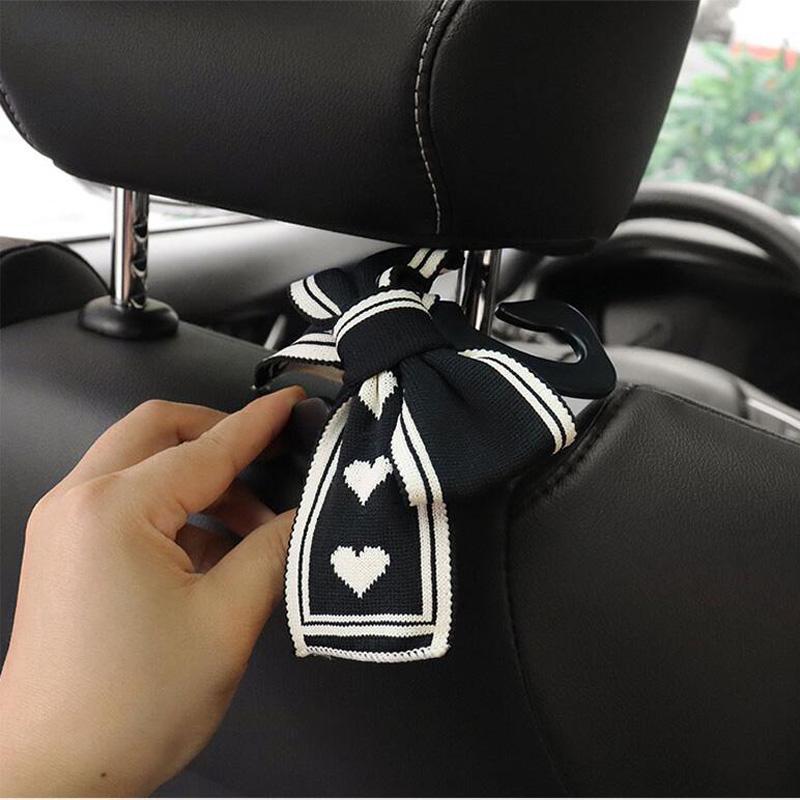 Schleife Auto Haken Sitzlehne Fahrzeug Kopfstütze Organizer Aufbewahrung Aufhänger Lebensmittel Handtasche Frauen Autozubehör