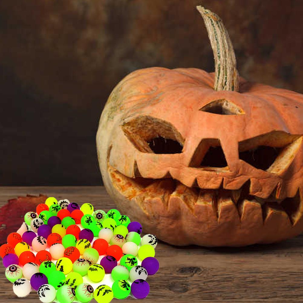Culoare Aleatorie 72 Bucăți Halloween Strălucitoare în Întuneric Mingi Săritoare Favuri de Petrecere Halloween Halloween