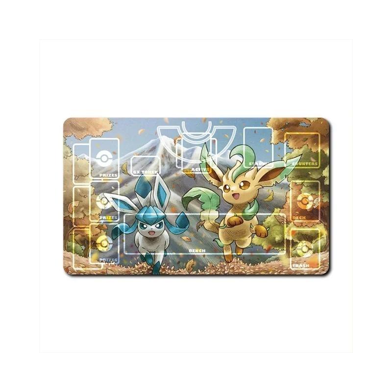 Pokemon Sylveon Glaceon Self Made Anime Game Characters Gifts Toys Classic Series Cards Pad Rubber Collection Card Dueling Mat