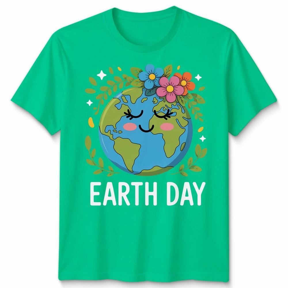 Earth Day Unisex T Shirt Cute Floral Planet Tee Design For Nature Lovers S