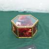 Hexagonal Engagement & Wedding Ring Box - Transparent Glass Jewelry Storage Gift Box