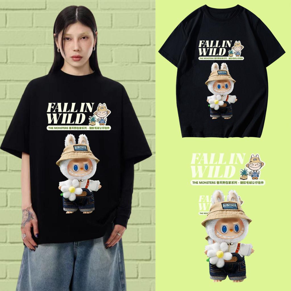 

Labubu printed T-shirt hip-hop street style blouse short-sleeved unisex S
