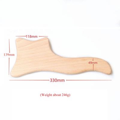 Beech Gua Sha Shaving Board Shaving Back Beauty Rolling Rib Tendon Bar Beauty Stick General Massage Tool for Whole Body