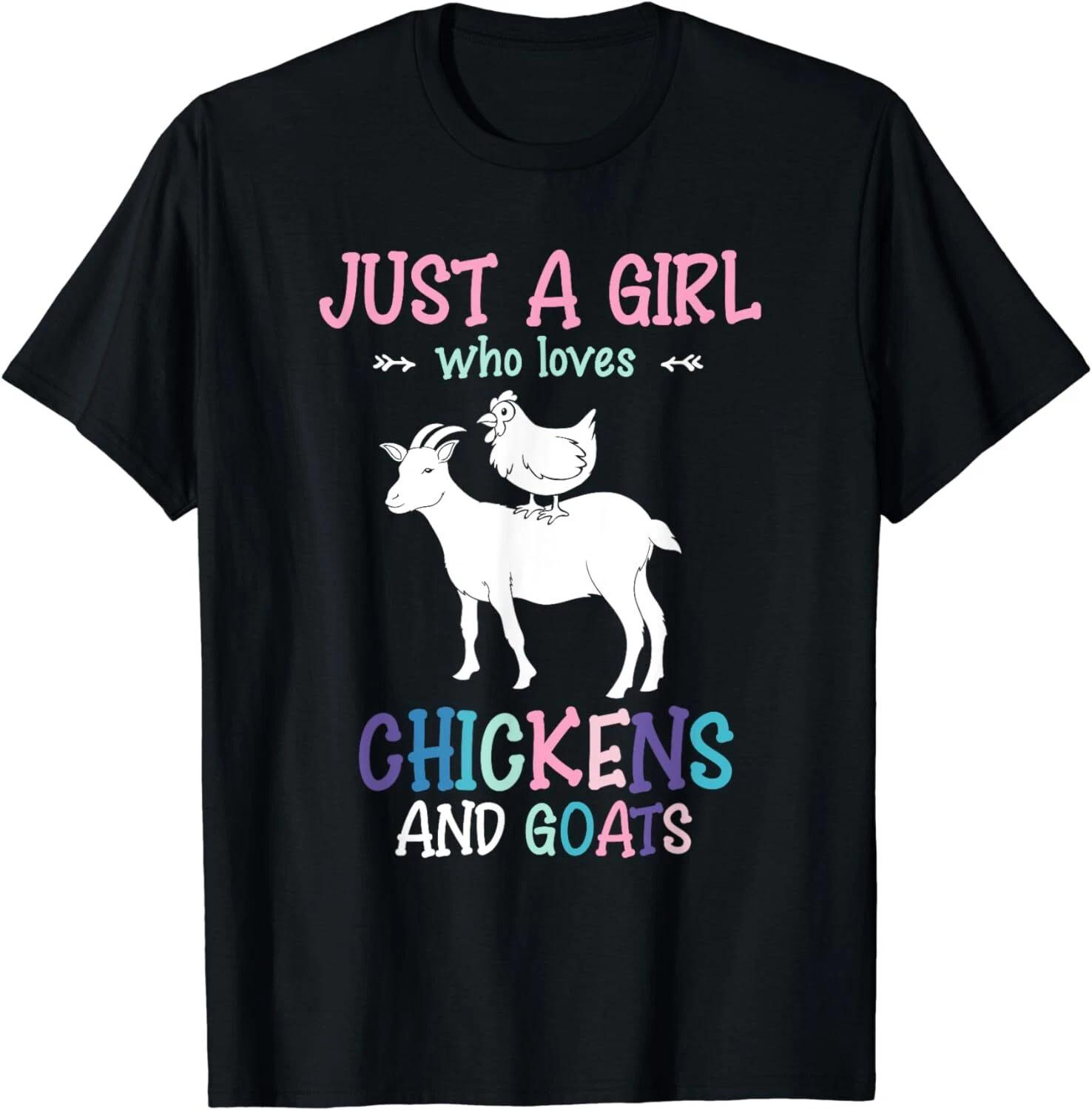 Just A Girl Who Loves Chickens And Goats Farm Animal Goat Unisex T-Shirt S