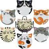 DIY Cat Shape Diamond Painting Coaster Set Handmade Craft Kit Round Resin Base Mosaic Kit for Home Decoration and Gift