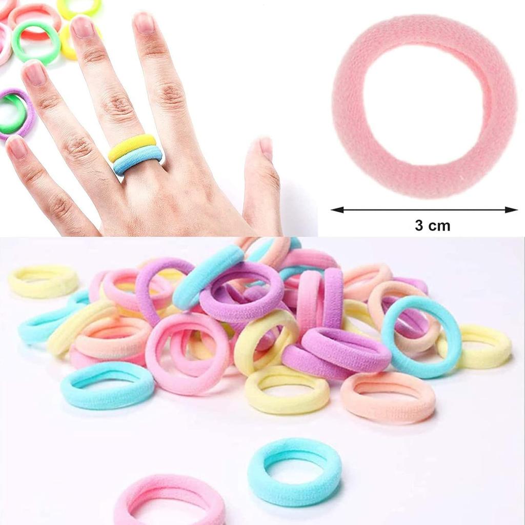 100/500PCS Elastic Hair Ties, Multicolor Hair Elastic Bands Ponytail Holders, 2.5 mm Hair Bands Hair Bobbles for Women Girls