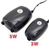 Aquarium Luftpumpe Fischbecken Mini Kompressor Einzel- Doppel-Auslass mit Rückschlagventil Schlauch Aquatik Zubehör 220V 3W 5W