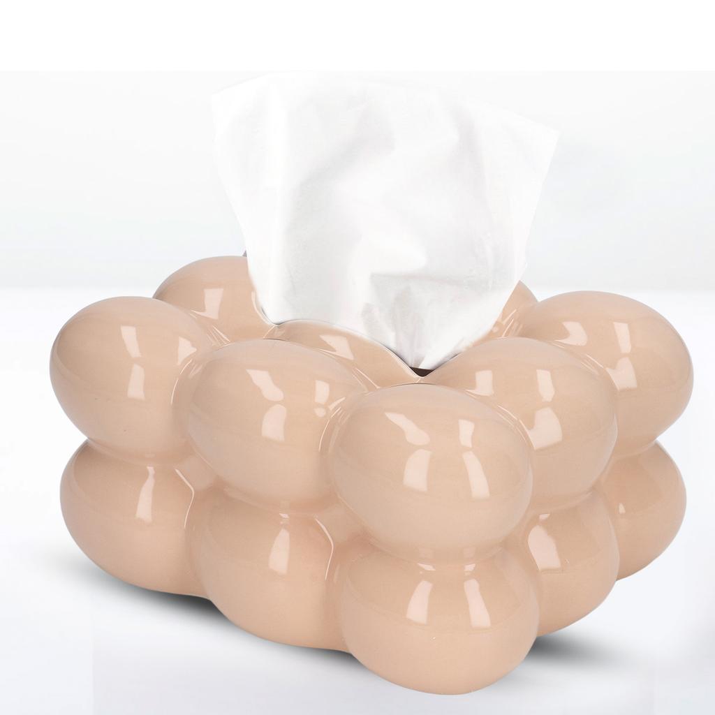 Electroplated Ceramic Tissue Box Case Holder Decorative Elegant Facial Tissue Napkin Dispenser Box