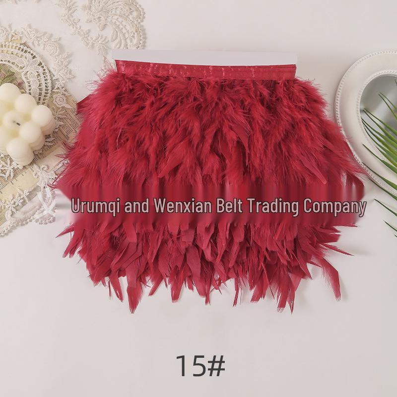 10-15CM Turkey Feather Trim for Clothing, DIY, and Jewelry Decor