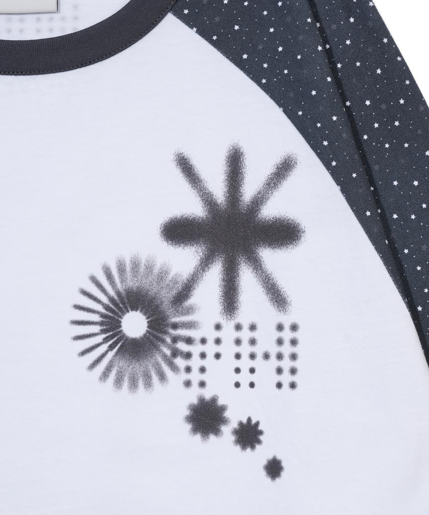YOUHEE Star Raglan Long Sleeve_Black