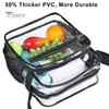 Crossbody Pouch Shoulder Bag Transparent Large Capacity Two Compartments Adjustable Strap Separate Handbag Pockets Storage Portable Outdoor