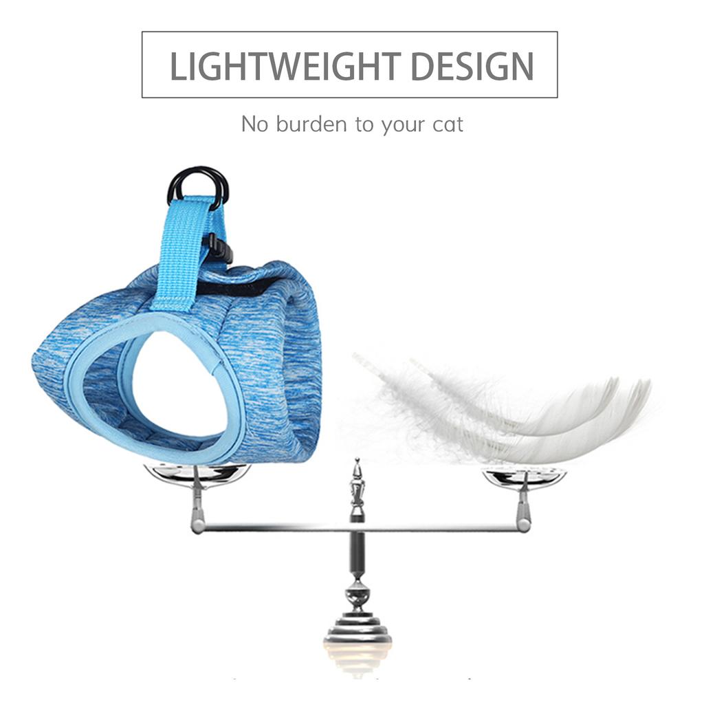 Cat Harness Leash Escape Proof Lightweight Breathable Adjustable Soft Dog Pet Vest