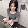 The Pink Layered Sheer Long Sleeve T shirT sTripe shorT Sleeve T shirT seT