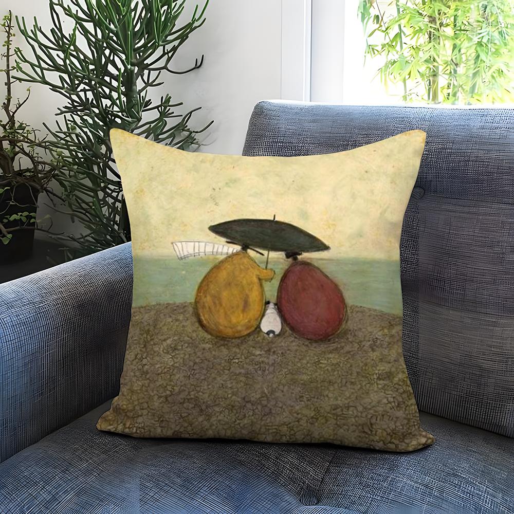 Painting S-Sam Toft Art Cushion Cover Comfortable Reversible Pillow Cover Ideal for Car Sofa Bedroom & Beyond