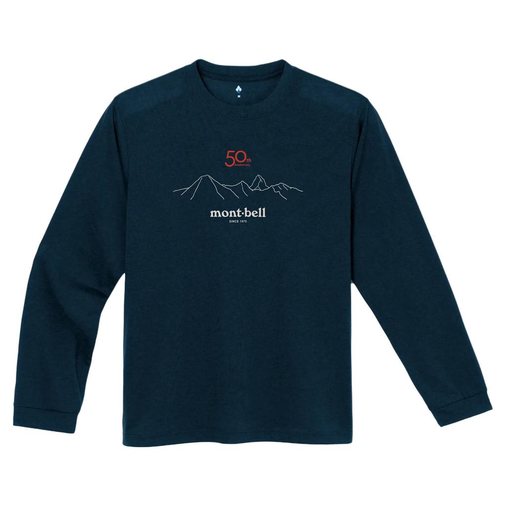 MONTBELL Wickron Summits 50th Moisture-Wicking Quick-Dry Breathable Long Sleeve T-Shirt Unisex