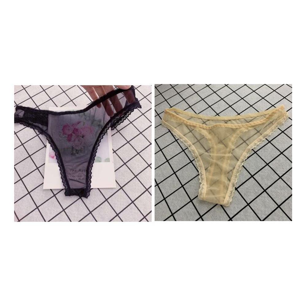 Charming !!! Women Sexy Lace Panties Low-waist Thong Underwear Solid Color Female G String Temptation Intimates