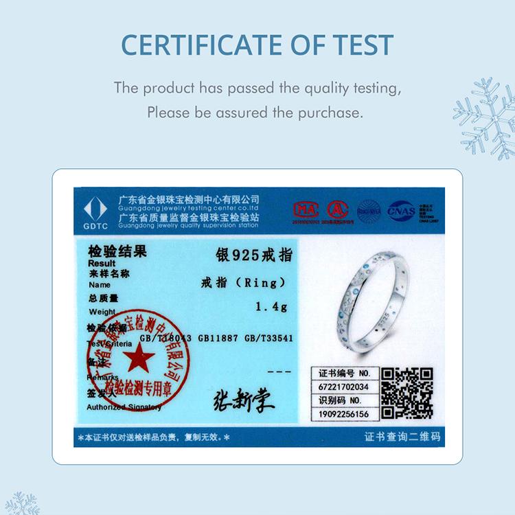 WOSTU Bague en argent Sterling 925 brillant en Zircon bleu et blanc, anneau de neige et de glace pour femmes, bijoux cadeau d'anniversaire