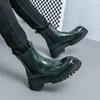 Herren Motorradstiefel Ganzjahres High Top Chelsea Herrenstiefel Modische Schuhe Bequeme Stiefeletten Rutschfest Herren Freizeit Botas