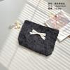 Small Lace Bow Coin Purse Portable Cosmetic Storage Bag Women‘s Wallet Key Makeup Lipstick Pouch Headphone Organizer Clutch Bags