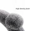 New 3Pcs Winter Plush Fur Car Steering Wheel Cover Hand Brake Handbrake Cover Gear Knob Cover Fluffy Soft Grab cute Styling