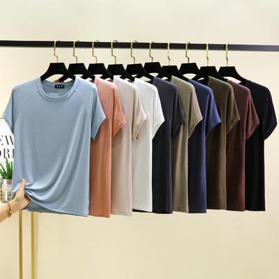 Modal O-Neck Tshirts Raglan Sleeve Loose Undershirts Solid Color Summer Thin T-shirt Base Layer Top Casual Tee Tops All Match