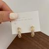 Vintage Design Stud Earrings for Women Korean Fashion  Cross Zircon Earring Engagement Jewelry Gifts Wholesale