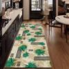 Tropical Plant Leaves Runner Rug Non Slip Washable Carpet for Kitchen Entrance Corridor Indoor Home Floor Decor