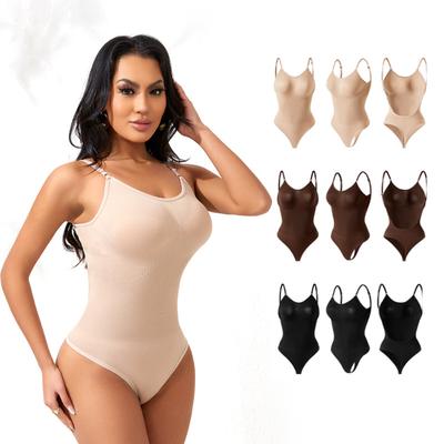 Women's Shaping Camisole, Backless Jumpsuit, Tummy-Tucking Bodysuit, Button-Up, Open-Crotch, Body-Shaping Garment