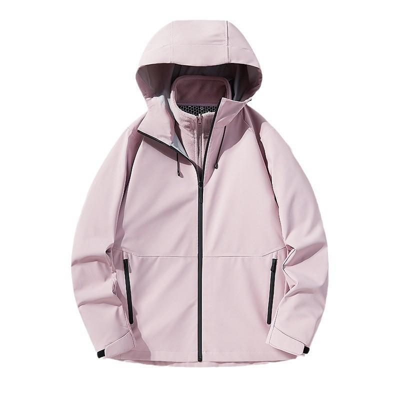 3-in-1 Waterproof Fleece Jacket Men Women Winter Outdoor Hiking Climbing Skiing