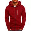 Mens Zip Up Hoodie Casual Sports Sweatshirt Loose Fit Long Sleeve Outerwear Teens