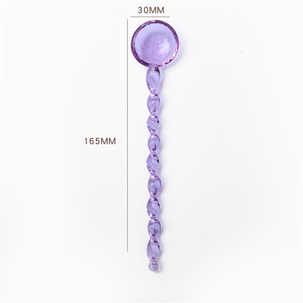 Glass Coffee Scoops With Long Handle Colorful And Cute Teaspoon Kitchen Accessories Milk Dessert Ice Cream Spoon