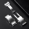 Watchdives Watch Clasp 9mm*16mm Silver Folding Safety Milled Clasp Replacement Stainless Steel Deployant Watch Buckle