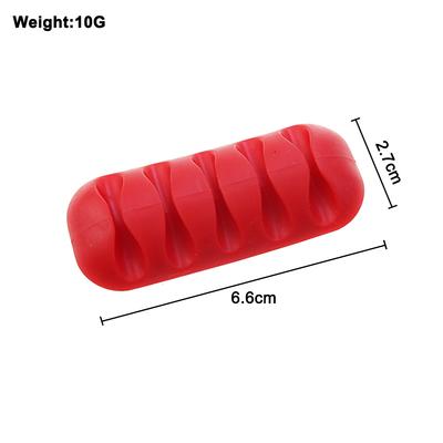1PC 10G 7 Colour Silicone Wire Charger Lead Fixing Clips SUSB Cable Organizer Winder Desktop Tidy Holder for Mouse Headphone