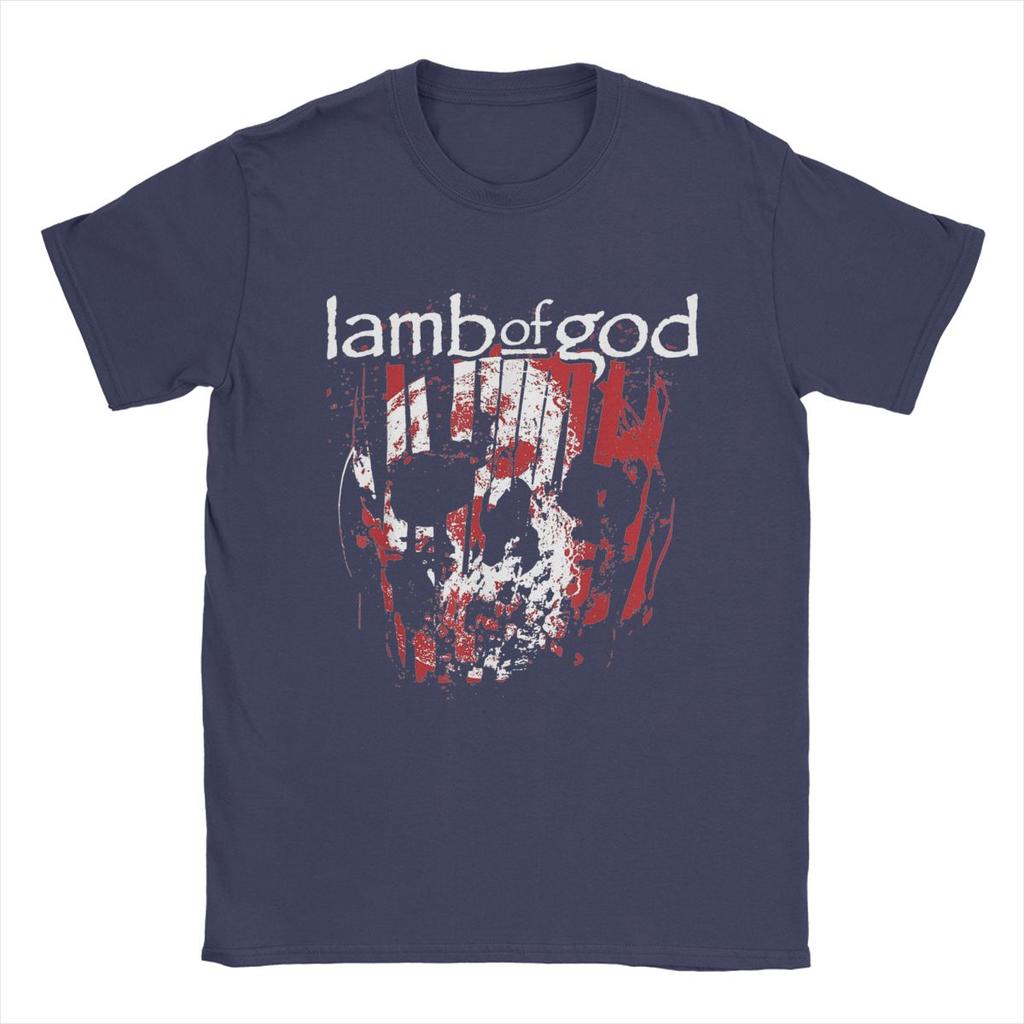 Lamb Of God T Shirt Men Cotton Novelty T-Shirt Round Neck Tees Short Sleeve Tops Big Size