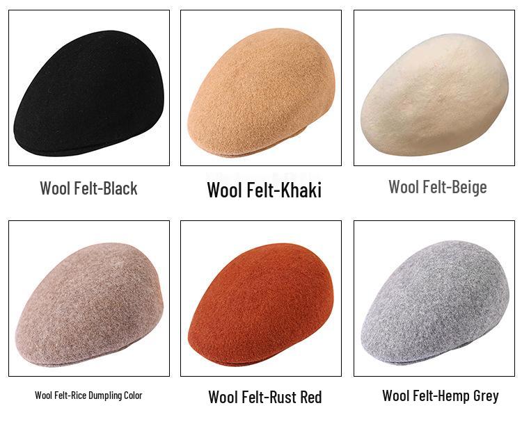 Шерстяной берет унисекс: Теплая осенне-зимняя ретро кепка художника