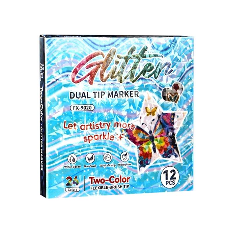 Двусторонние Художественные Маркеры с Мягкими Кисточками, Акварельные Маркеры для Творческих Раскрасок и Рукоделия