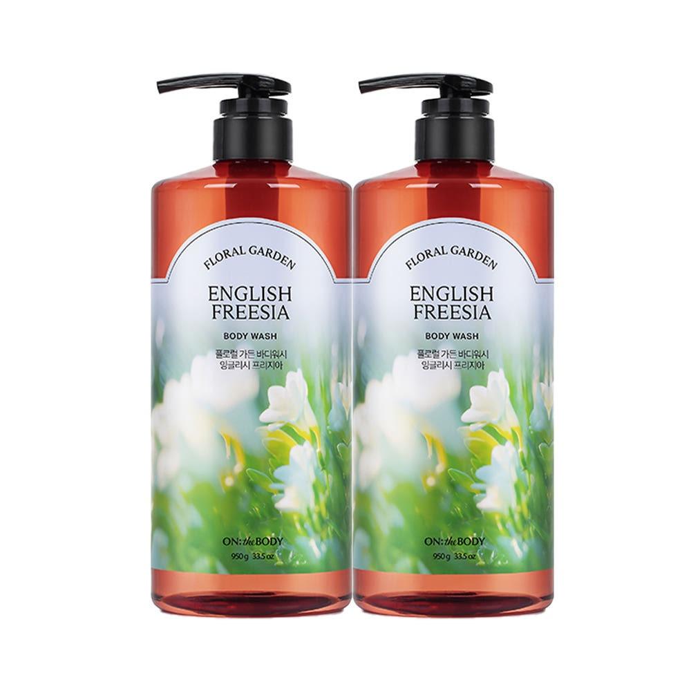 ON THE BODY Floral Garden Body Wash Elegant Jasmine & Freesia 950g (Pack of 2)