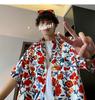 Men's Hawaiian Floral Short-Sleeve Shirt - Trendy, Lightweight, High-End Hong Kong Style Design