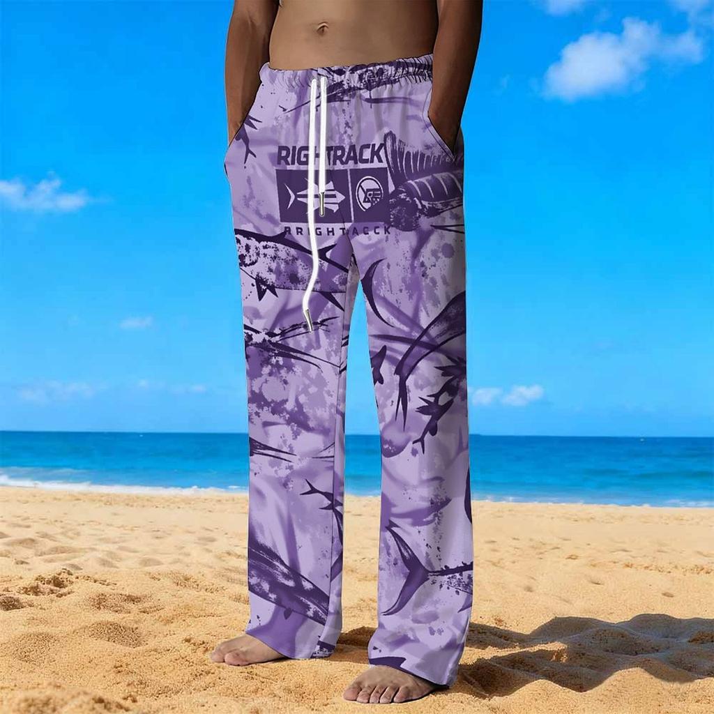 Erkek Gevşek Günlük Düz Renk Pantolon Kamuflaj Desenli Düz Pantolon