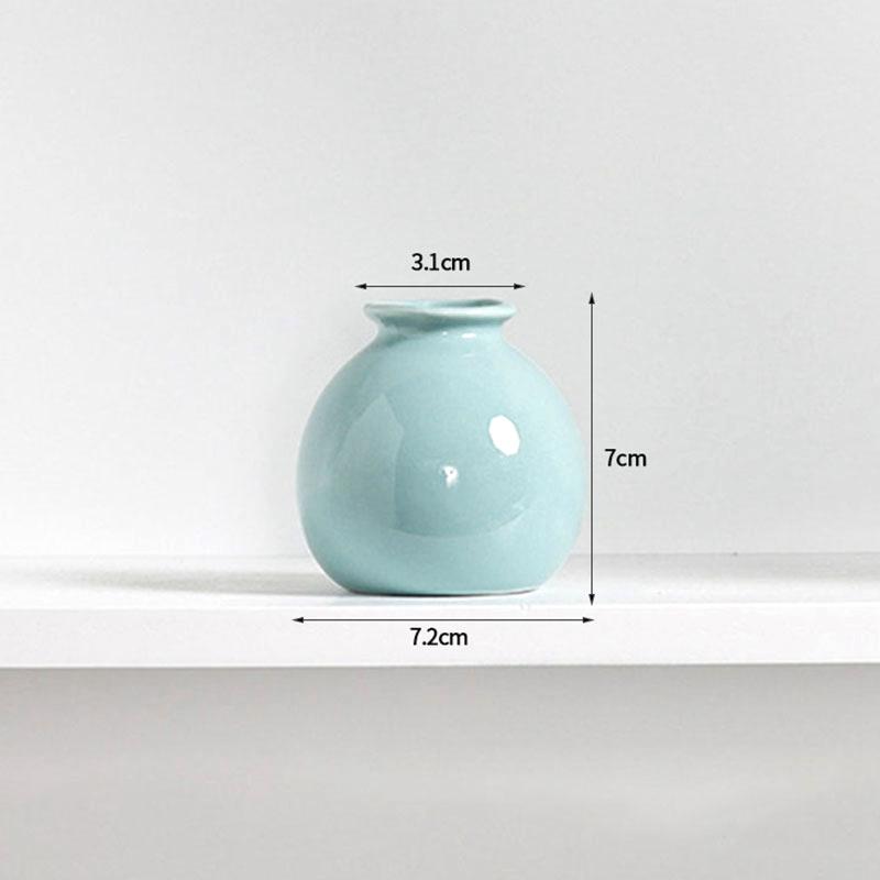 Mini Ceramic Flower Vase Aesthetic Hydroponic Plant Vases Flower Arrangement Pot Room Decor Nordic Home Desktop Ornament Florero