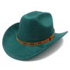 Multi-color Optional High-quality One-word Top Classic Simple Western Cowboy Hat Tan Leather Rivet Accessories Top Hat