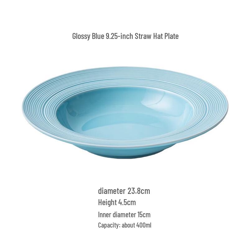 Nordic Ceramic Straw Hat Dinner Plate