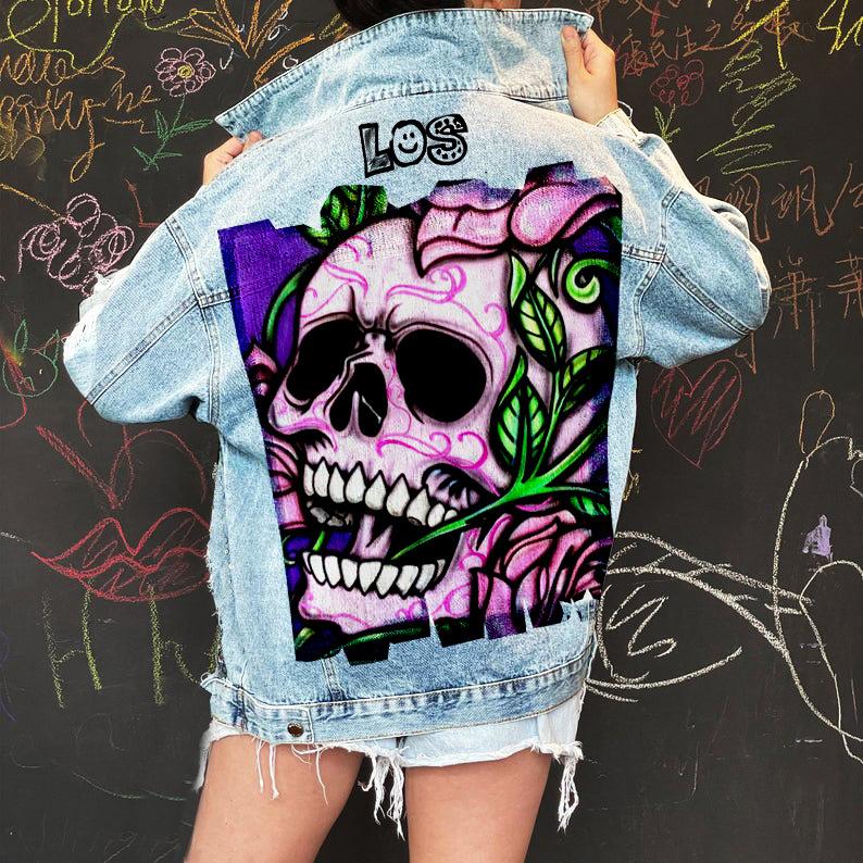 

2185JJumia+Casas+Bahia+ Новая модная джинсовая куртка на Хэллоуин Куртка оверсайз